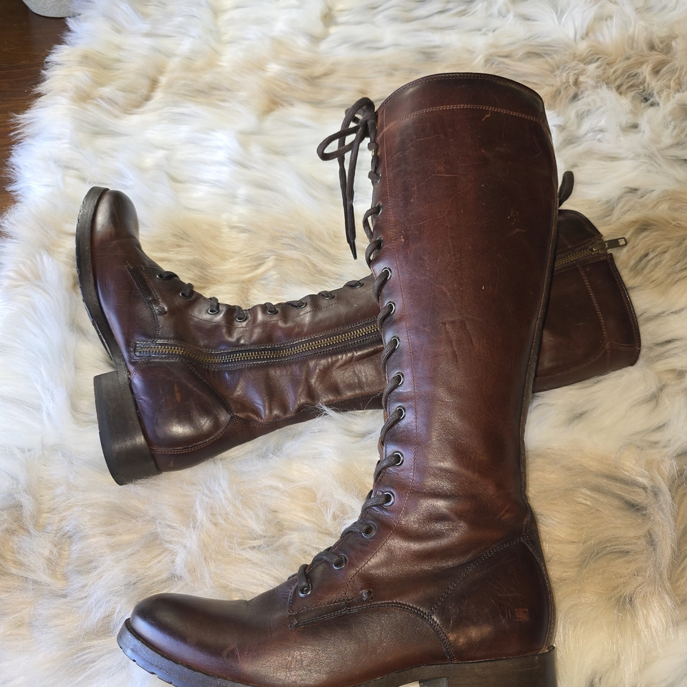 FRYE Melissa Tall Lace Up Boots